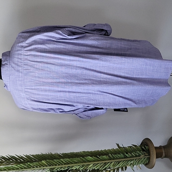 Apt. 9 blue and white crosshatch pattern long sleeve button down NWT - Picture 2 of 7